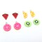 Fruit Slice Medley Charm Lot - Pink Grapefruit ~ Orange ~ Kiwi ~ Watermelon (K369) (4x)